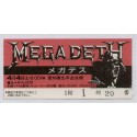 Megadeth - JAP - Concert Ticket 4.4.1987 Nagoya
