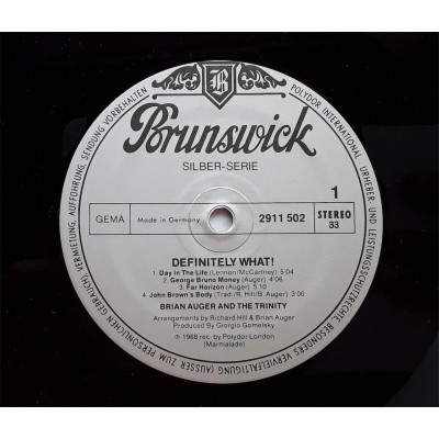 Brian Auger & The Trinity - LP - GER - Definitely What! - Repress