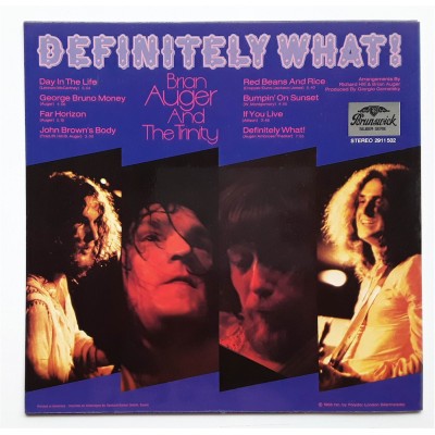 Brian Auger & The Trinity - LP - GER - Definitely What! - Repress