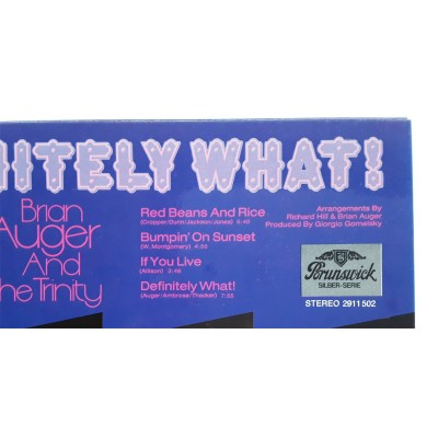 Brian Auger & The Trinity - LP - GER - Definitely What! - Repress