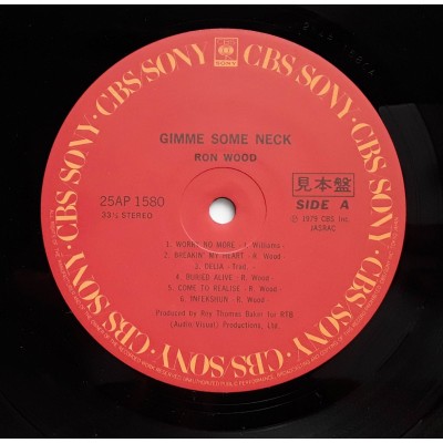 Rolling Stones - Ron Wood - LP - JAP - Gimme Some Neck - PROMO + Sheet