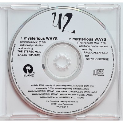 U2 - CD - USA - Mysterious Ways - PROMO
