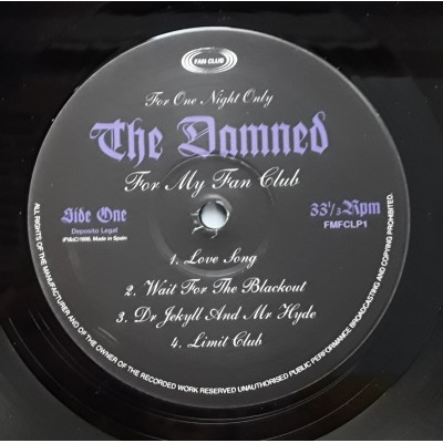 The Damned  - 12" SPAIN - For My Fan Club