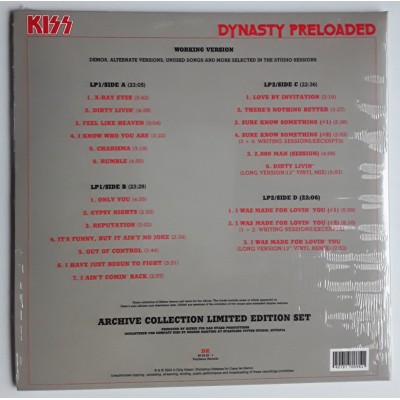 Kiss - 2 LP - Dynasty Preloaded - Colored Vinyl