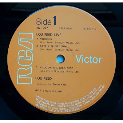 Reed, Lou - LP - UK - Lou Reed Live