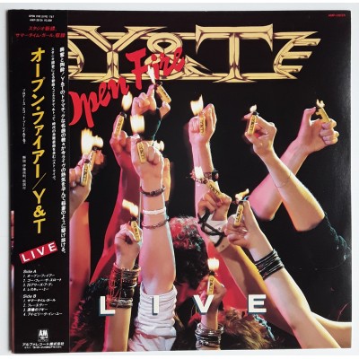 Y & T -  LP - JAP - Open Fire Live + Poster