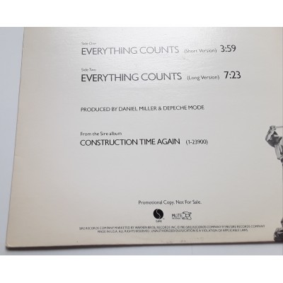 Depeche Mode - 12" - USA - Everything Counts - PROMO