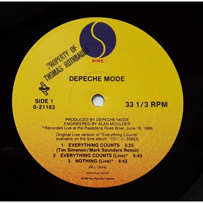 Depeche Mode - 12" - USA - Everything Counts - GPS-PROMO