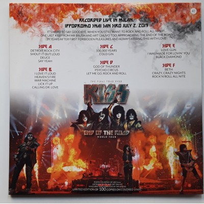 KISS - 3 LP - One Last Kiss, And Party Every Day ! - Red Vinyl