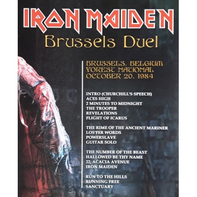 Iron Maiden - 2 LP - Brussels Duel - Red Vinyl + Book + Poster