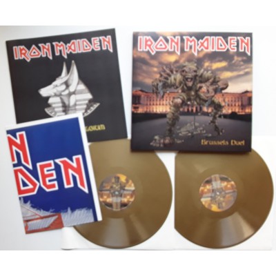 Iron Maiden - 2 LP - Brussels Duel - Gold Vinyl + Book +...
