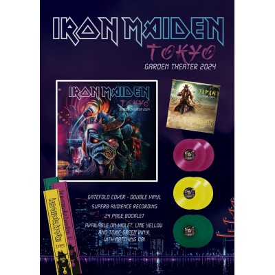 Iron Maiden - 2 LP - Tokyo Garden Theater 2024 - YELLOW VINYL + Booklet
