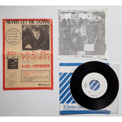 Bowie, David - 7" JAP - Day-In Day-Out - WHITE LABEL PROMO + SHEET + PROMO COVER
