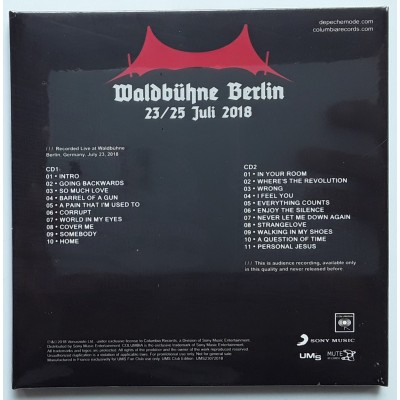 Depeche Mode - 2 CD - Global Spirit Tour 23.07.2018 Berlin Waldbühne
