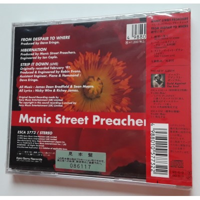 Manic Street Preachers - CD - From Despair to Where - PROMO - SEALED