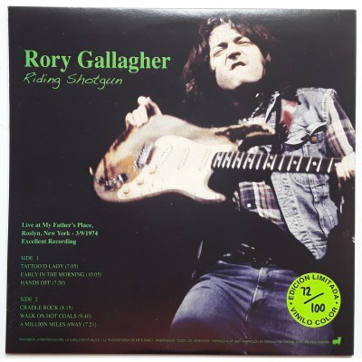 Rory Gallagher - LP - Riding Shotgun - GREEN VINYL