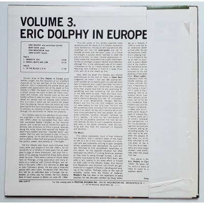 Dolphy, Eric - LP - JAP -  In Europe Vol.III - WHITE LABEL PROMO
