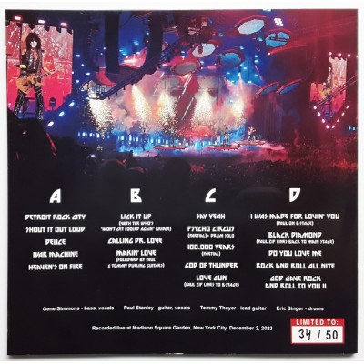 Kiss - 2 LP - Madison Square Garden 2023 - Blue Vinyl + Poster