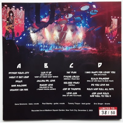 Kiss - 2 LP - Madison Square Garden 2023 - Grey Vinyl + Poster