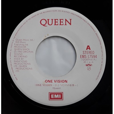Queen - 7" JAP - One Vision
