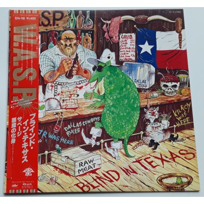 W.A.S.P. - 12" JAP - Blind In Texas - Red Vinyl - WHITE LABEL PROMO