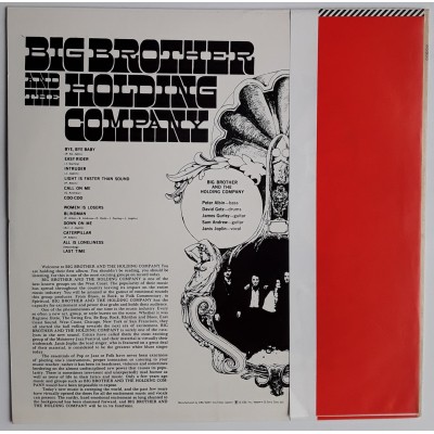 Joplin, Janis - LP - JAP - Big Brother And The Holding Company Featuring
