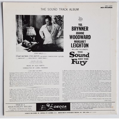 Soundtrack - LP - JAP - The Sound And The Fury - WHITE LABEL PROMO