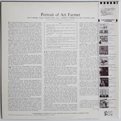 Farmer, Art - LP - JAP - Portrait of Art Farmer - PROMO