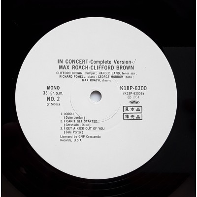 Roach, Max - LP - JAP - In Concert - WHITE LABEL PROMO