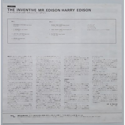 Edison, Harry - LP - JAP - The Inventive Mr. Edison - PROMO