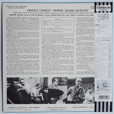 Adams, Pepper - LP - JAP - Critics' Choice - PROMO