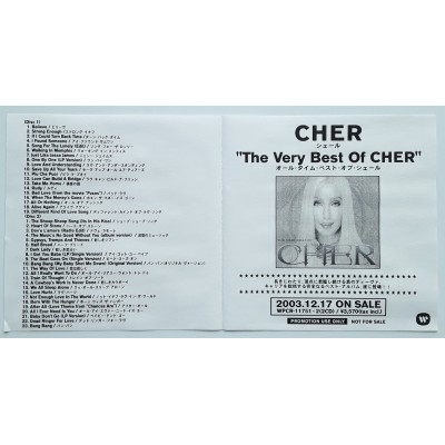 Cher - 2 CD'r - JAP - The Very Best Of Cher - PROMO ONLY