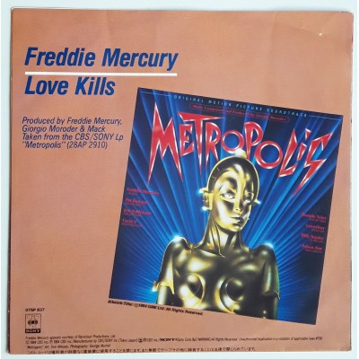 Queen - Freddie Mercury - 7" JAP - Love Kills