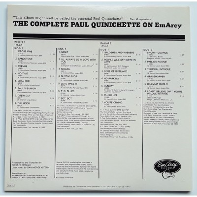 Quinichette, Paul - 2 LP - JAP - The Complete Paul Quinichette On EnArcy - PROMO