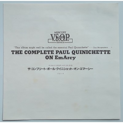 Quinichette, Paul - 2 LP - JAP - The Complete Paul Quinichette On EnArcy - PROMO