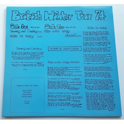 PINK FLOYD - LP - Pink Floyd - British Winter Tour 74 - Red Vinyl