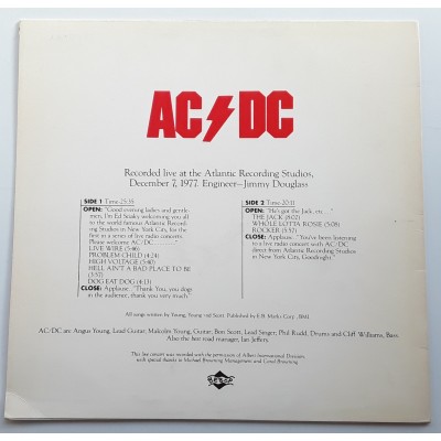AC/DC - LP - Zack In Concert