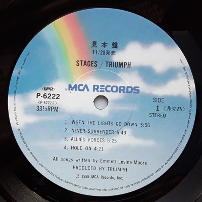 Triumph - 2 LP - JAP - Stages - PROMO
