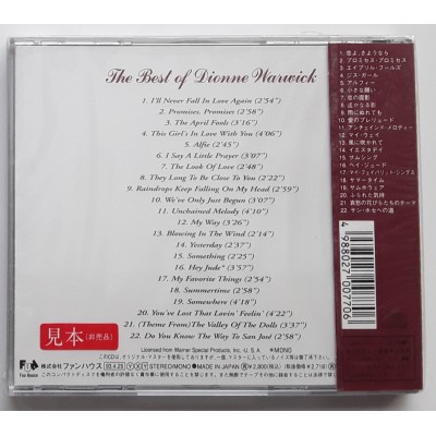 Warwick, Dionne - CD - JAP - The Best Of Dionne Warwick - PROMO - SEALED