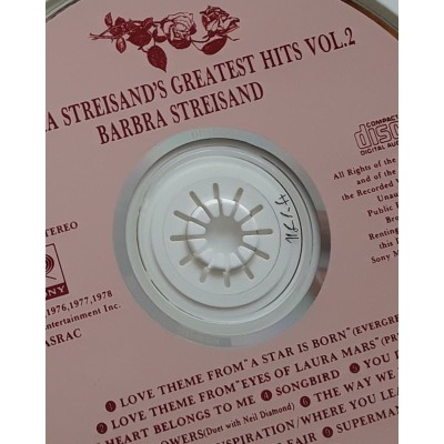 Streisand, Barbara - CD - JAP - Greatest Hits Vol.2 - PROMO