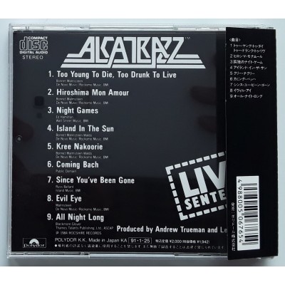 Alcatrazz - CD - JAP - Live Sentence