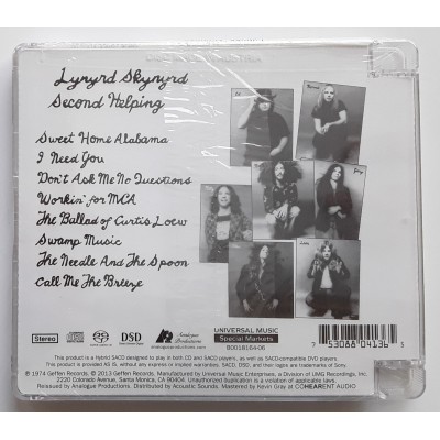 Lynyrd Skynyrd - SACD - U.S.A. - Second Helping - SEALED