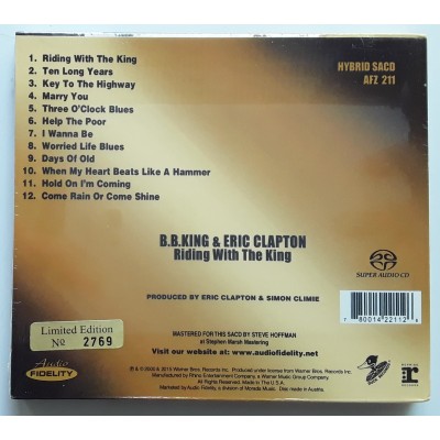 B.B. King & Clapton, Eric - SACD - U.S.A. - Riding With The King - SEALED