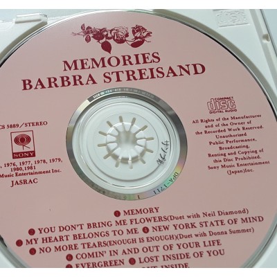 Streisand, Barbara - CD - JAP - Memories - PROMO
