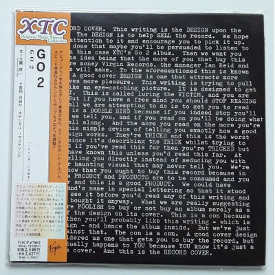 XTC - CD - JAP - Go 2 - PROMO - SEALED