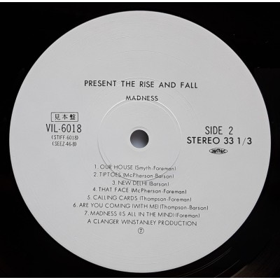 Madness - LP - JAP - Present The Rise & Fall - WHITE LABEL PROMO