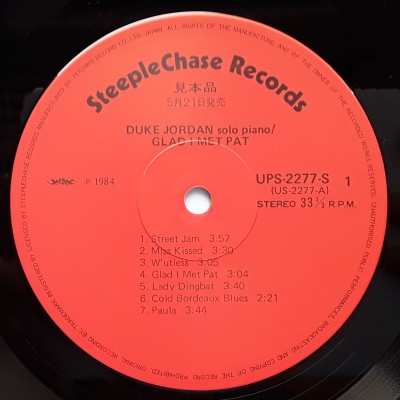 Jordan, Duke - LP - JAP - Glad I Met Pat - PROMO