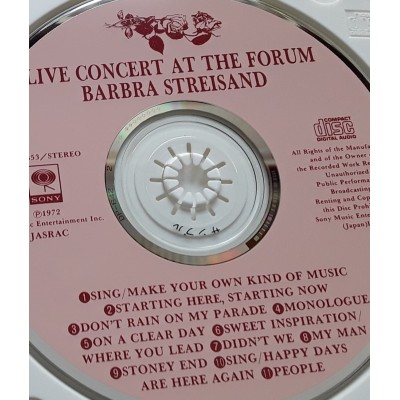 Streisand, Barbra - CD - JAP - Live Concert - PROMO
