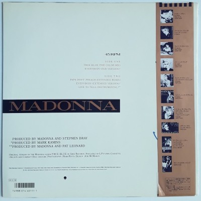 Madonna - 12" - JAP - True Blue - GRAND PRIX 87' OBI