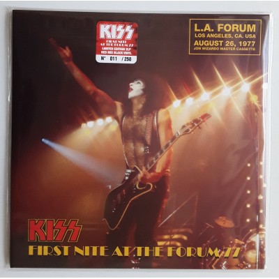 KISS - 2 LP - First Night At The Forum 77 - Red Mix Black...
